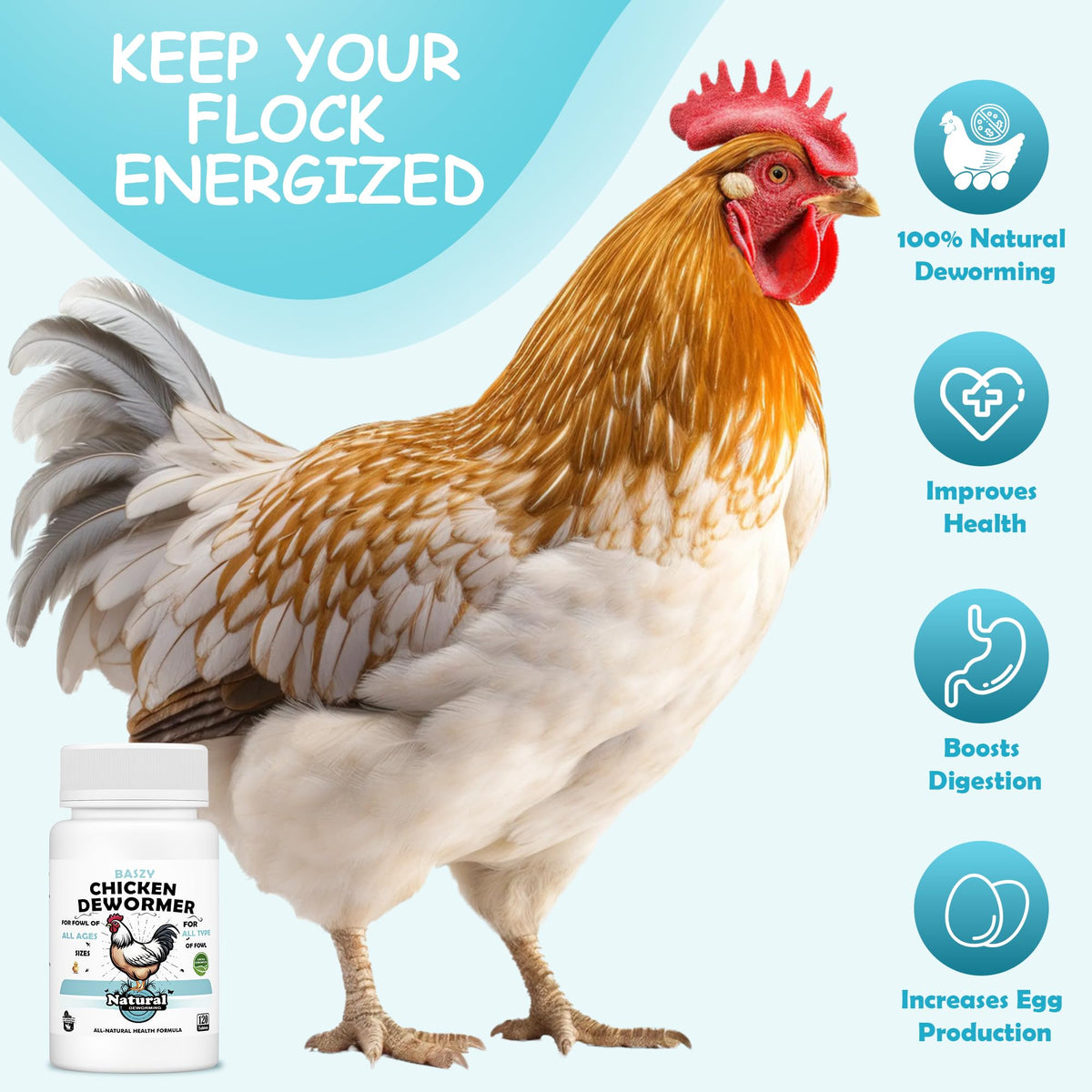 Baszy dewormer used across a diverse poultry flock