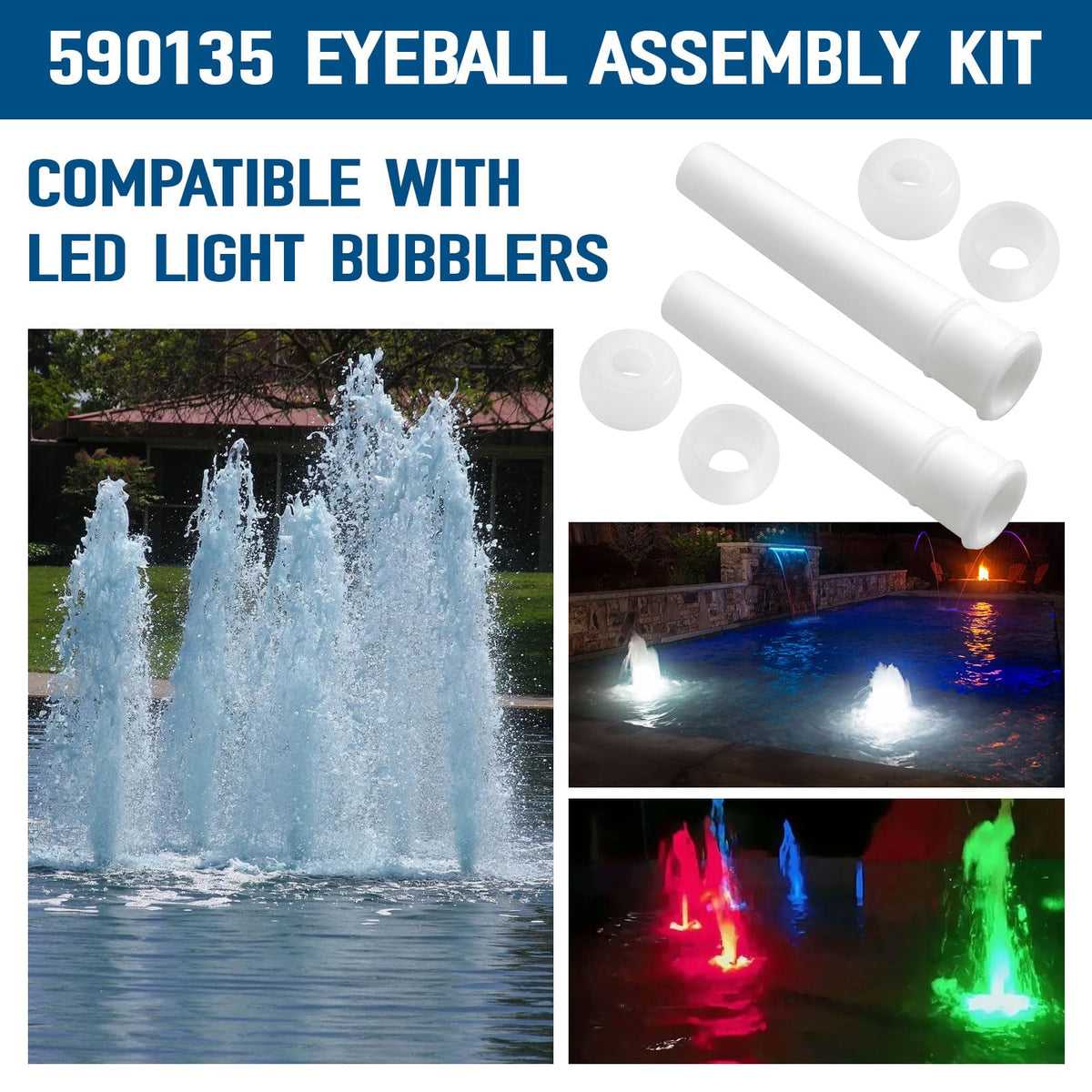 Batator eyeball kit installation view for Pentair compatibility enhances setup.