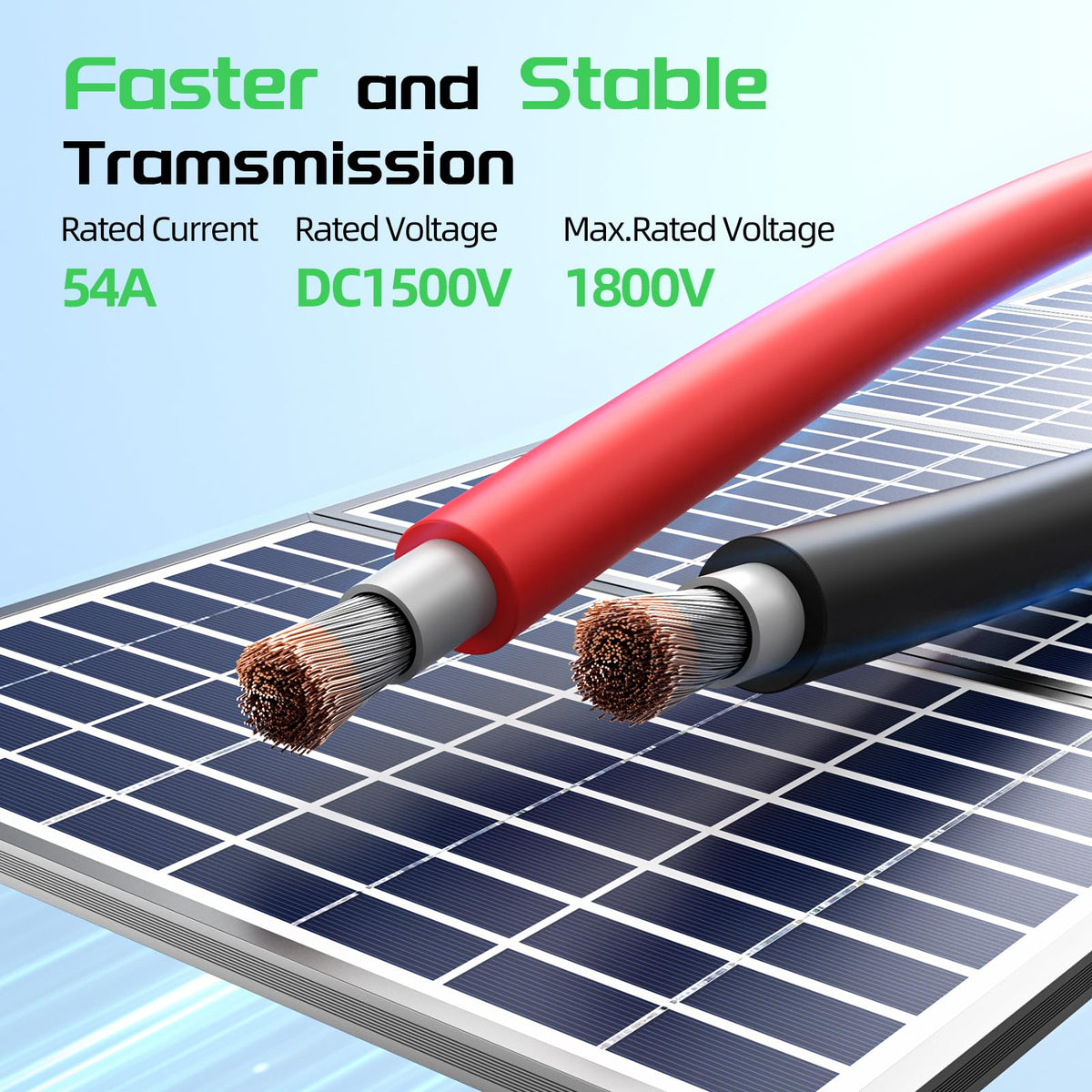 Bateria Power DC1500V rated cable supports safe high-voltage solar layouts.
