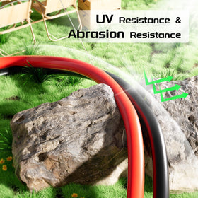 Bateria Power weatherproof solar cable withstands rain, snow, and wind.