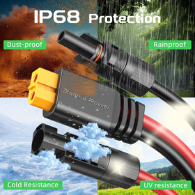 Bateria Power XT60 adapter connects securely for plug-and-play setups.