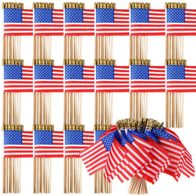 Batiyeer 500-pcs mini American flags on sticks for events