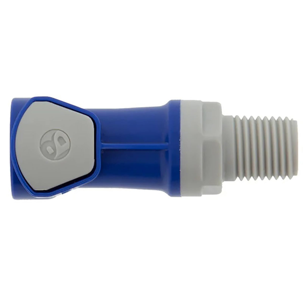 Battery Watering Technologies MThreaded Female Connector blue 1/4 inch for secure battery watering connections.