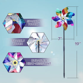 BATTIFE 10-pack colorful pinwheels in packaging