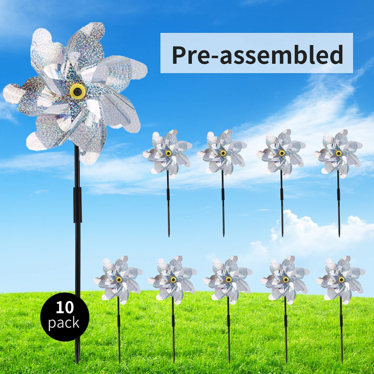 BATTIFE Wind spinner stays sturdy outdoors, spinning smoothly in breeze.