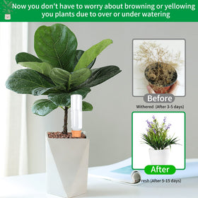 Stake installed in soil flush with surface for stability