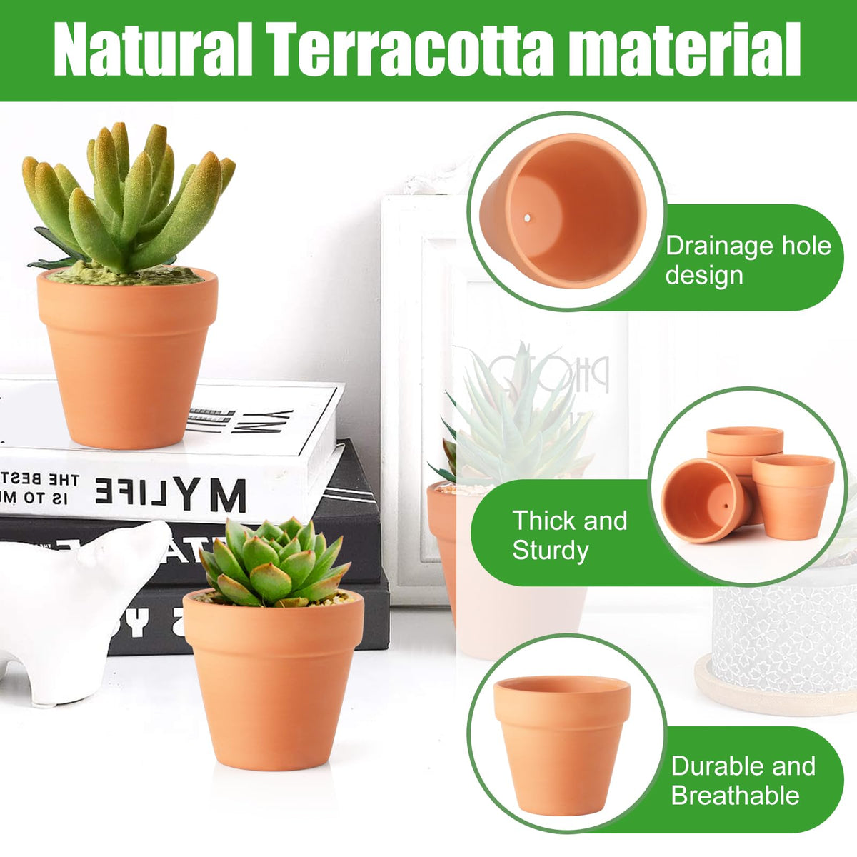 Baxrou Terra Cotta Pots being painted for DIY crafts.