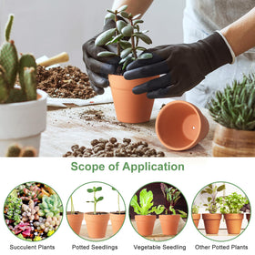Baxrou Terra Cotta Pots on a windowsill for compact indoor plants.