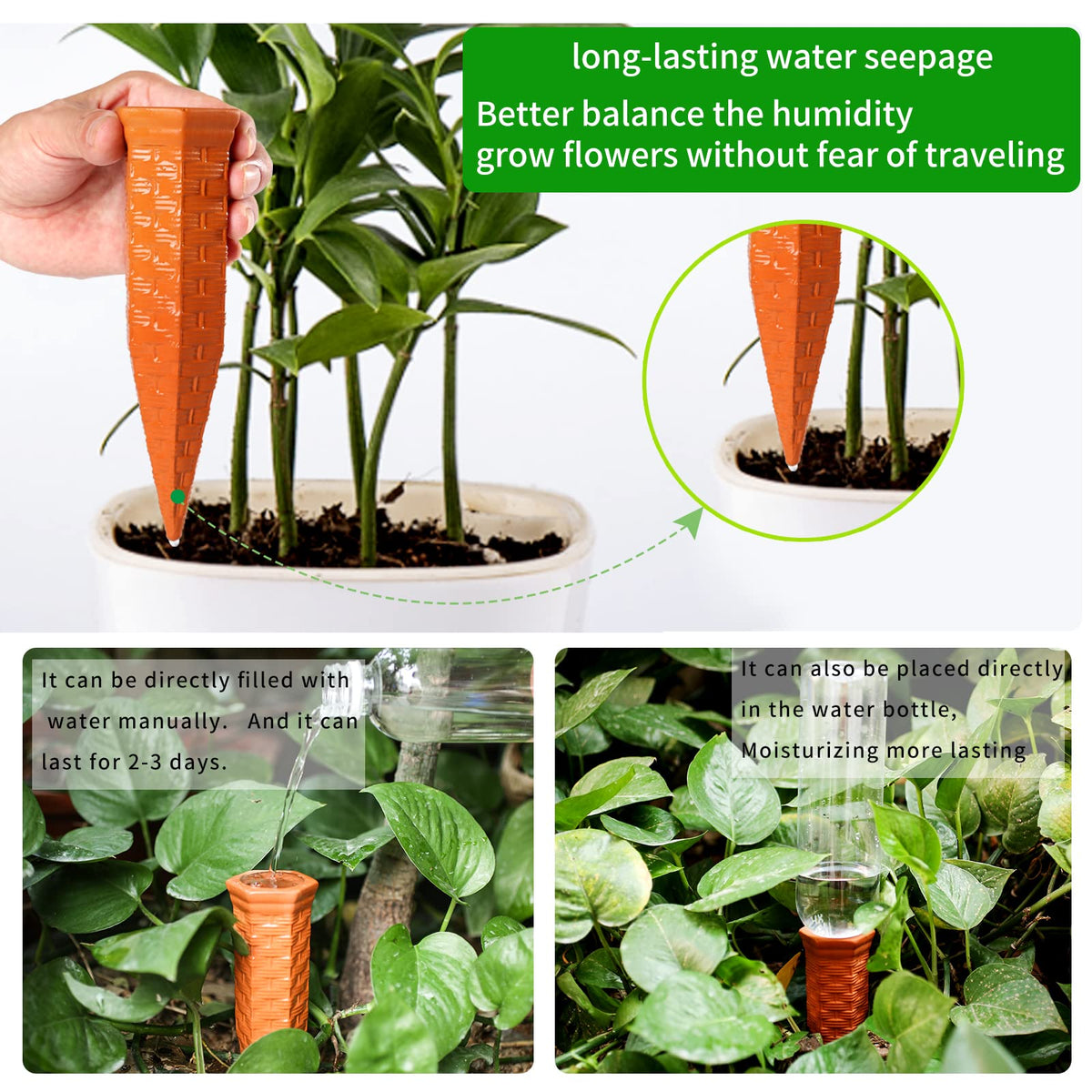Travel-ready Baxrou watering with 1 L lasts days