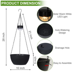 BAYN 28-inch hanging planter with chain and hook setup.