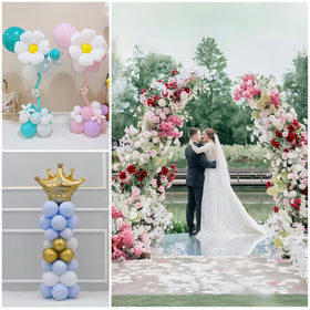 Bazen balloon arch enhances weddings and parties with eye-catching decor.