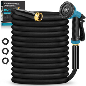 BAZOLOTA garden hose 100ft outer layer detail highlights wear-resistant construction for outdoor use