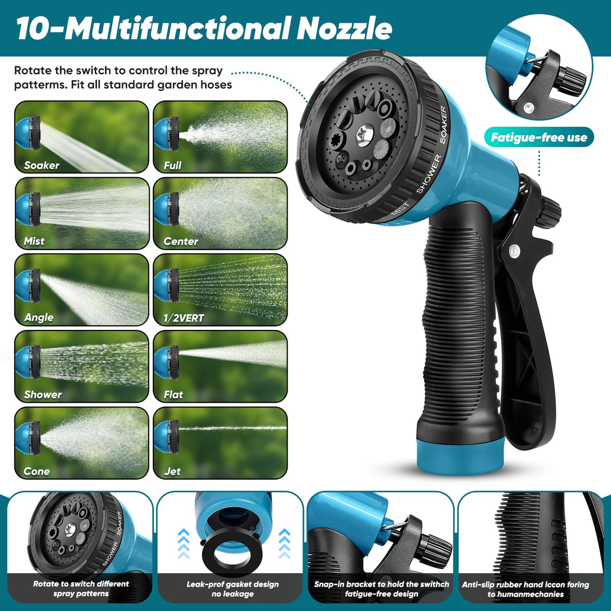 BAZOLOTA all-weather hose handles heat and cold for year-round use.
