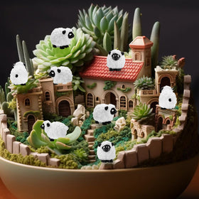 Bbiamsleep 105-piece sheep figurine set for party decor.