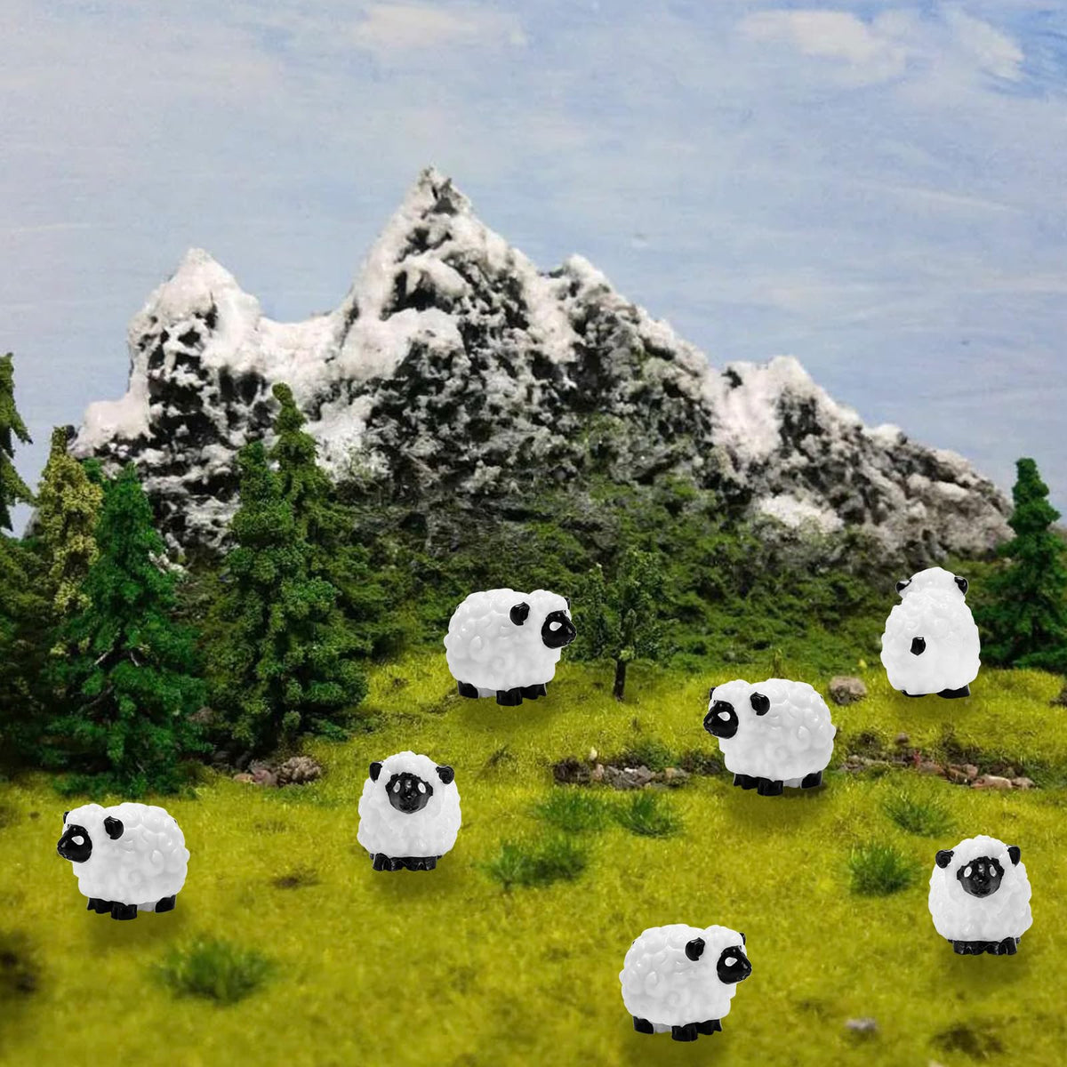 Bbiamsleep tiny sheep figurine set enhances crafts and displays.