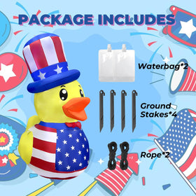 bbioc front-yard decorative duck anchors patriotic display for gatherings.