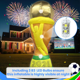 bbioc three LEDs illuminate the trophy for driveways and patios.
