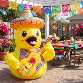 BBioc 5ft fiesta duck invites guests to linger near the entrance.