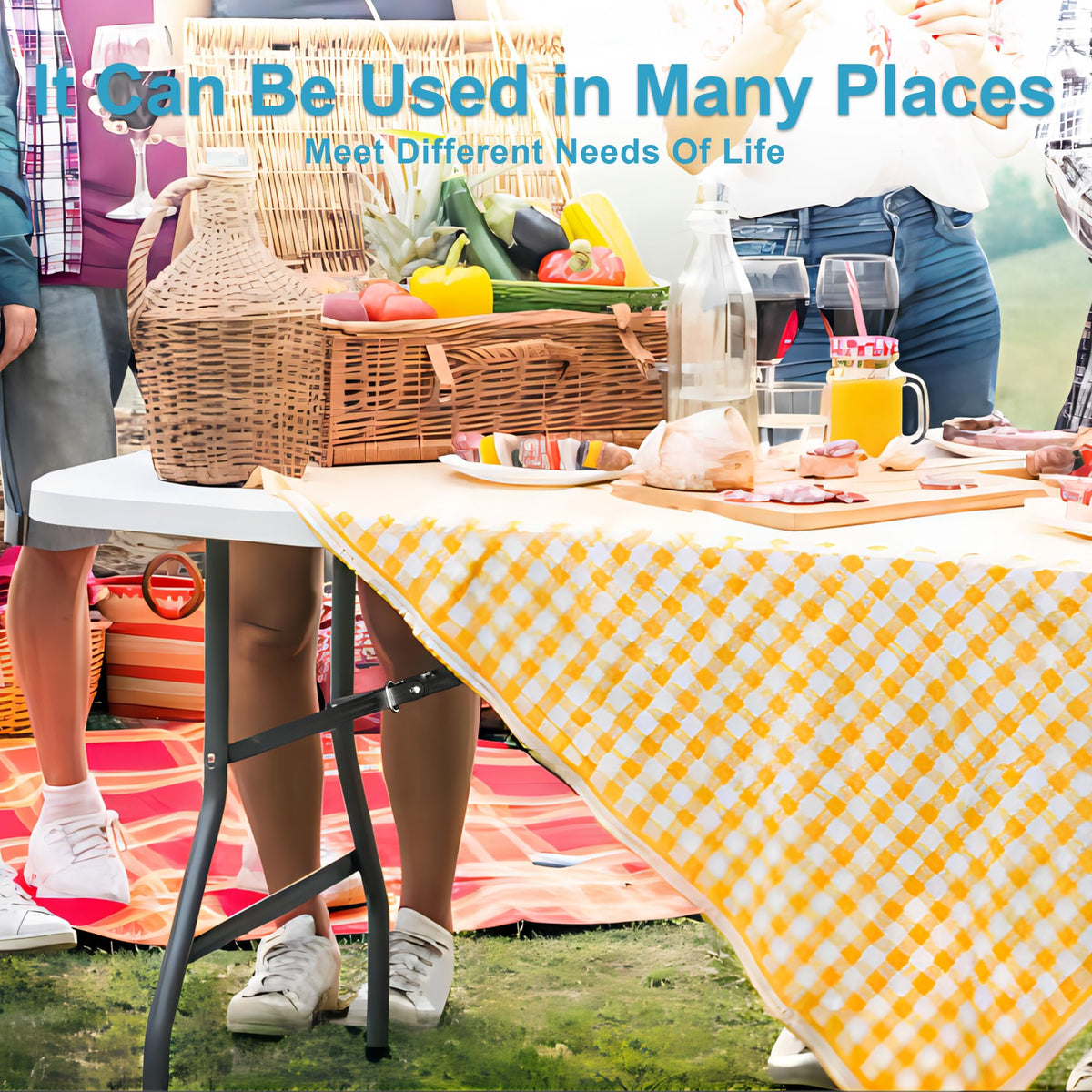 Bblife portable table folds compactly for easy storage