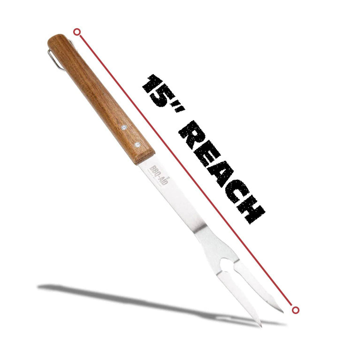 BBQ-Aid non-slip grip helps control when hands are greasy