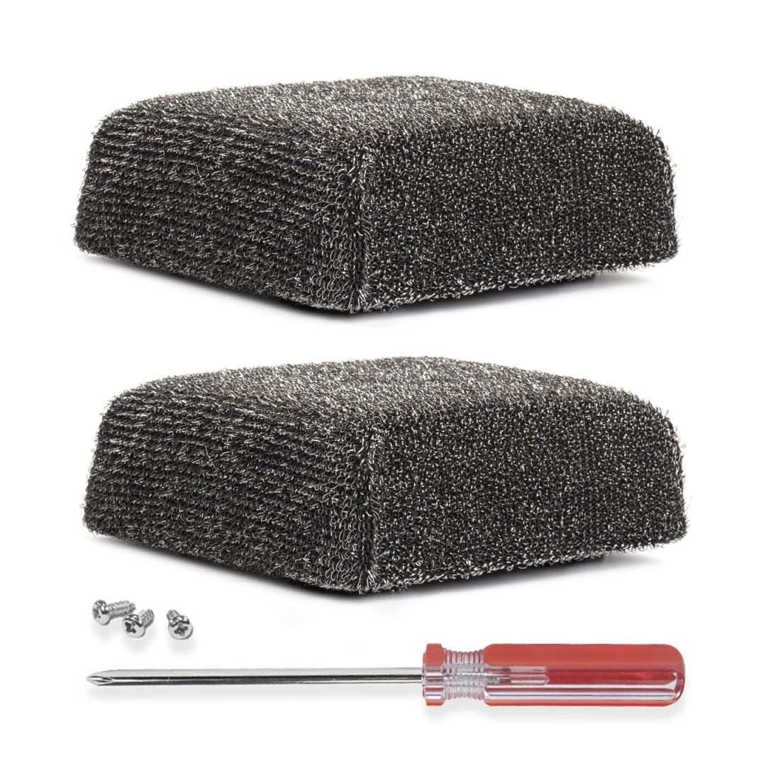 BBQ-Aid bristle-free head assembly for safer grill cleaning