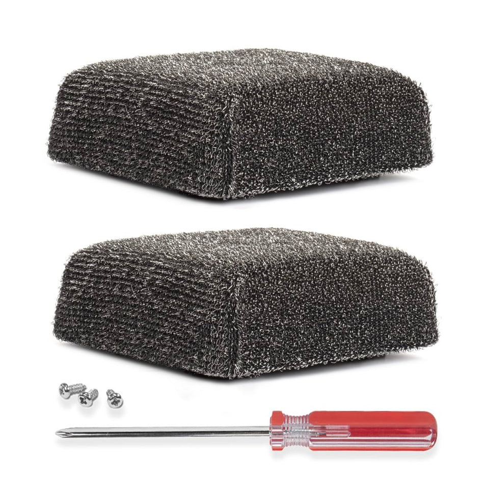 BBQ-Aid bristle-free head assembly for safer grill cleaning