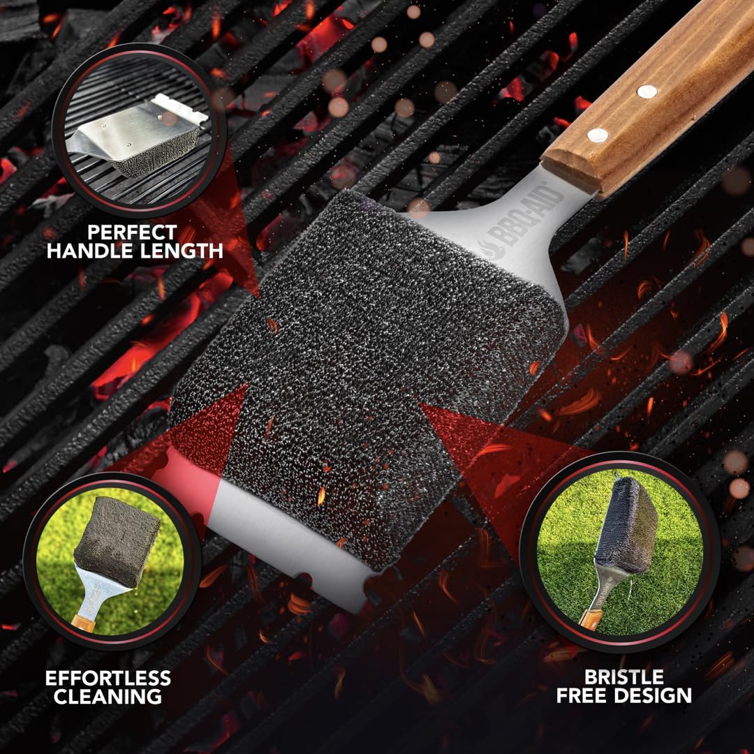 BBQ-AID porcelain and ceramic friendly tag showing versatile grill compatibility.