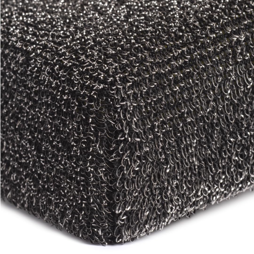 BBQ-Aid replacement head closeup shows stainless mesh for durable cleaning