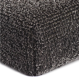 BBQ-Aid replacement head closeup shows stainless mesh for durable cleaning