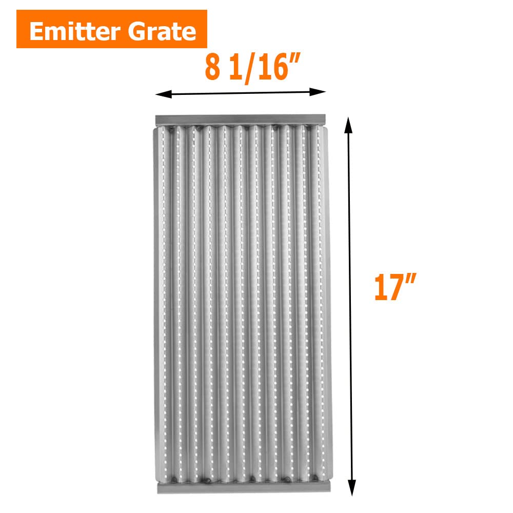 BBQ Future emitter dimensions 17inch-by-8-1-16inch for precise fit