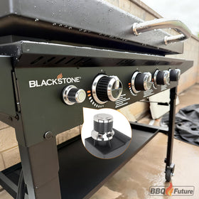 BBQ Future ignition-action on Blackstone 36-inch grill during cooking