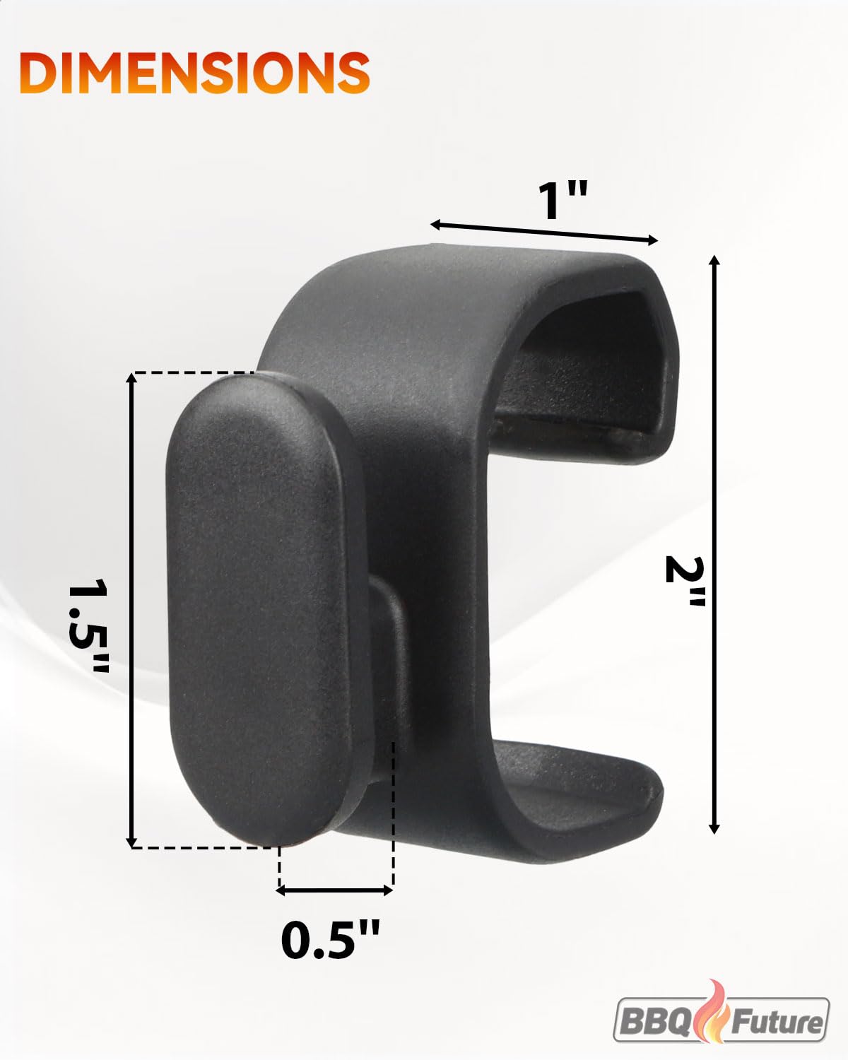 BBQ Future repositionable hooks on Weber rail keep tools reachable.