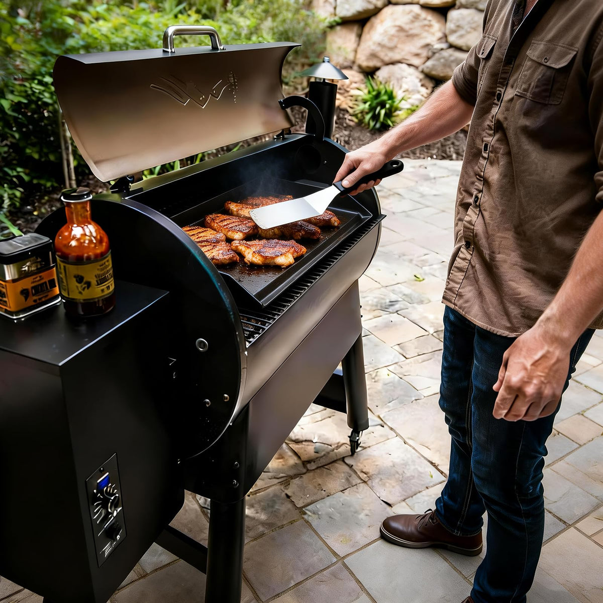 BBQ Future nonstick coated cast iron resists rust and scratches for longevity