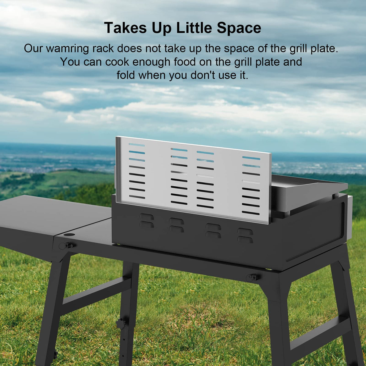 BBQ-PLUS easy-install rack with screws included for quick setup
