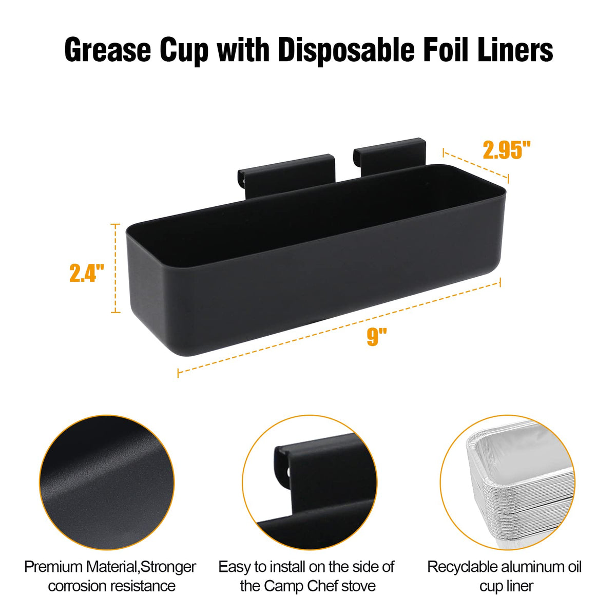 BBQ-PLUS foil pan liners contain drips for quick storage and reuse