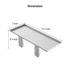 BBQ-PLUS folding warming shelf installed on Blackstone 17 inch