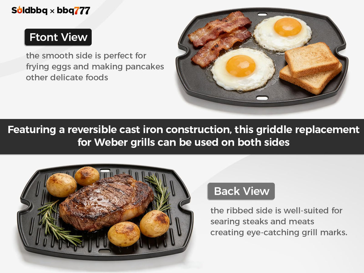 bbq777 dimensions 17x12-7-10 in for Weber Q griddles