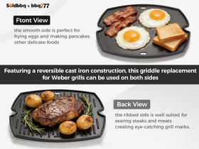 bbq777 dimensions 17x12-7-10 in for Weber Q griddles