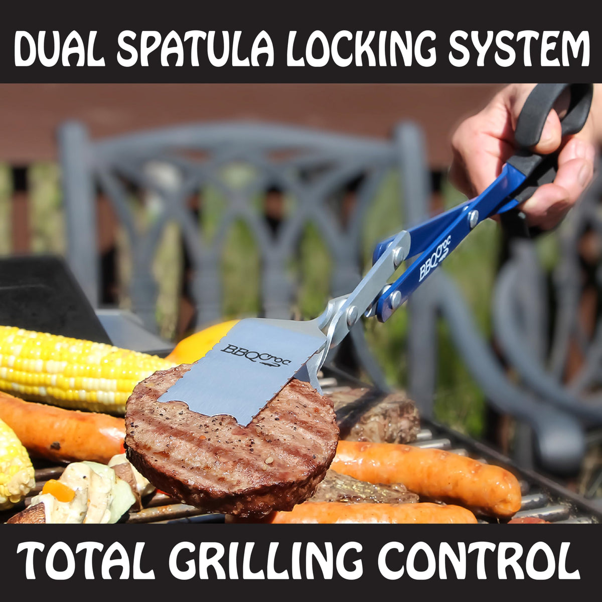 BBQ Croc rust-proof aluminum construction supports lifting poultry