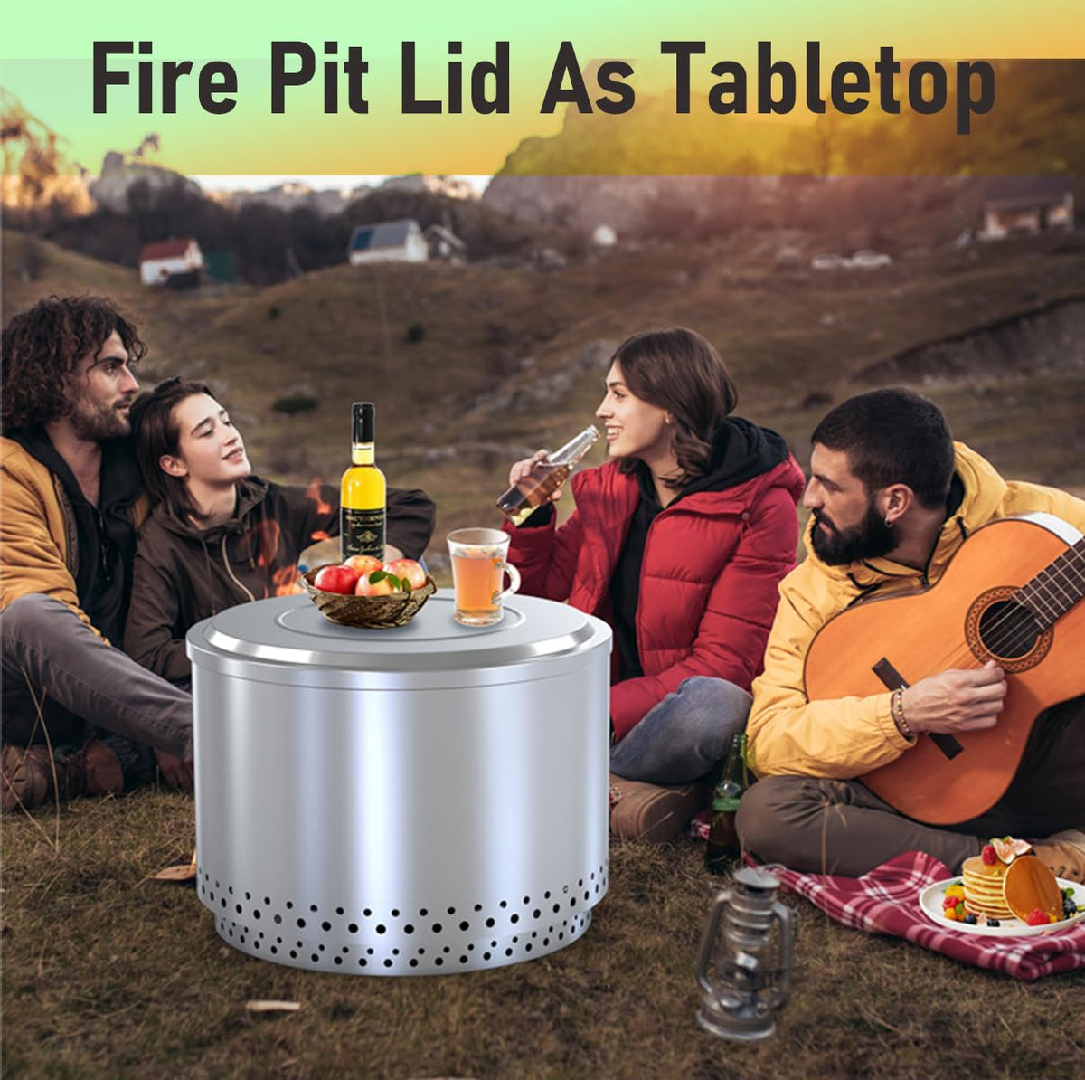 Weatherproof BBQCuker lid protecting the pit against rain and wind.