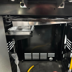 BBQ Future grease tray for Weber Genesis II keeps interior clean between cooks