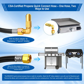 BBQHKCX 3-8 inch female flare adapter enables versatile grill connections.