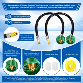 BBQHKCX brass 1/4-inch inverted flare end for leak-free hookups.