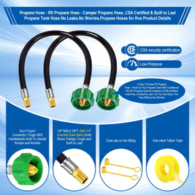 BBQHKCX CSA-certified hose with triple-layer design withstands weather