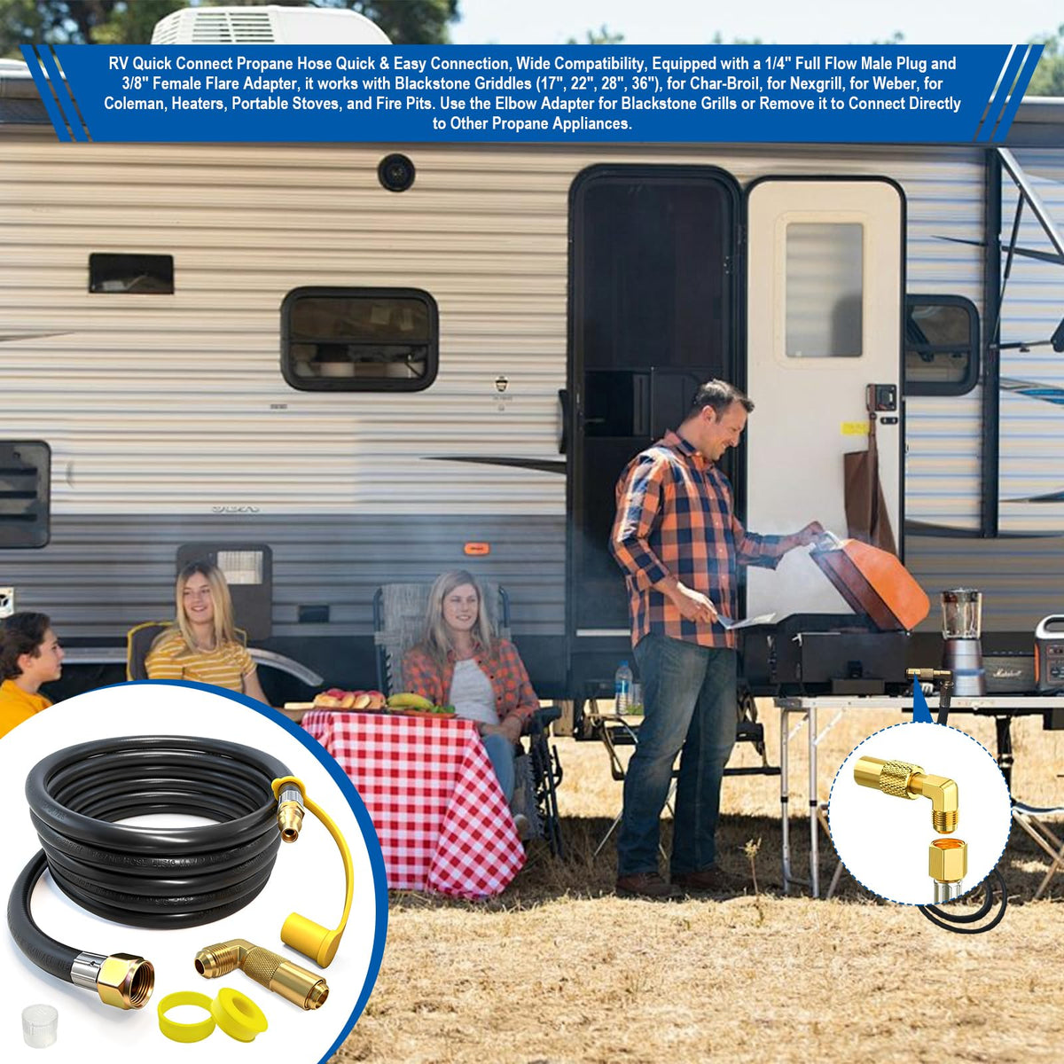 BBQHKCX flame-retardant hose construction ideal for rugged outdoor use.