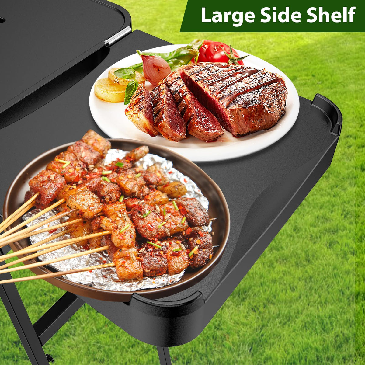 BBQMall hollow center promotes airflow to help cool the grill