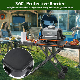 BBQMall raised edge design securely holds grill in place