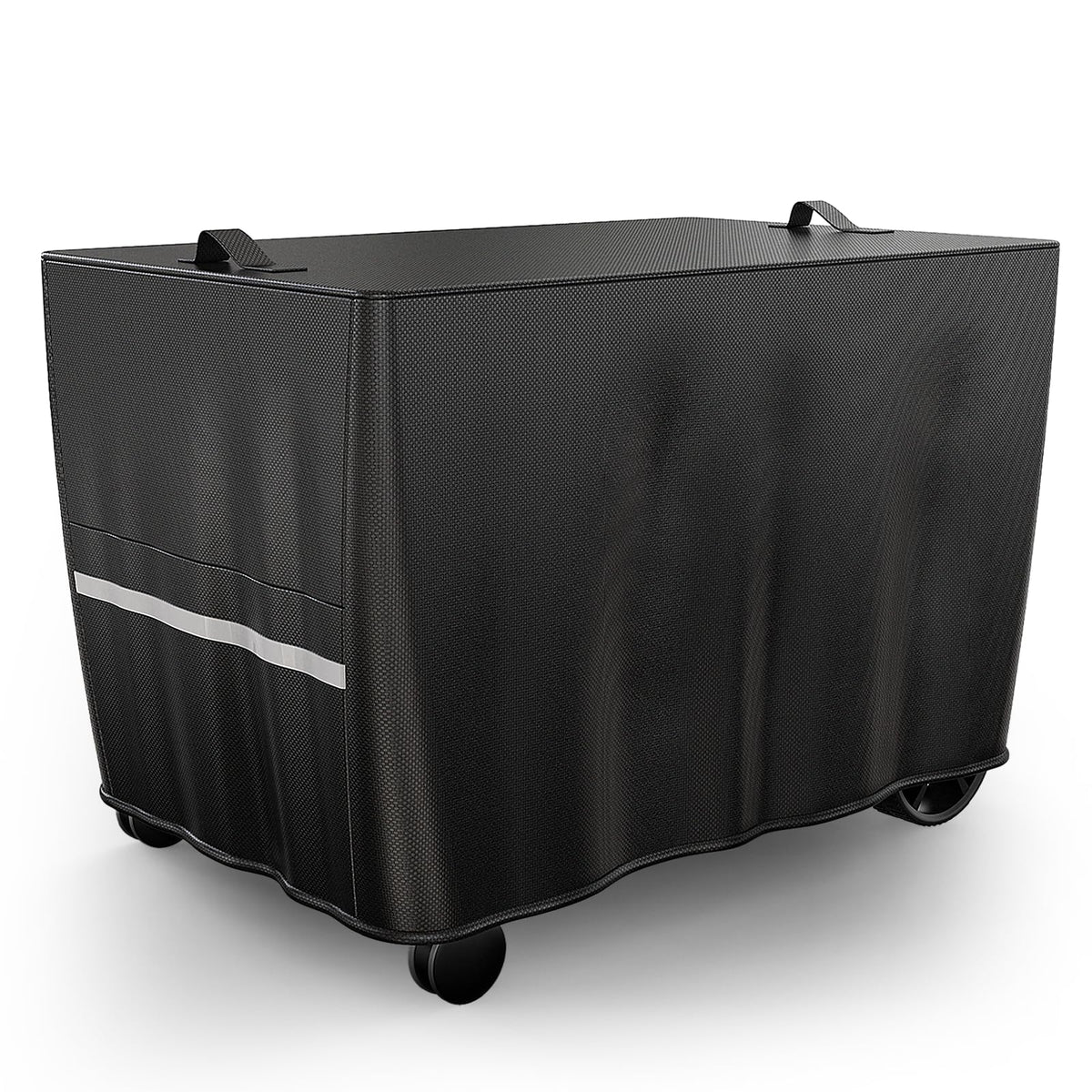 BBQMall pizza oven cart cover material close-up shows durable, weather-resistant fabric