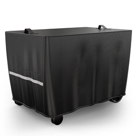 BBQMall pizza oven cart cover material close-up shows durable, weather-resistant fabric