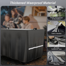 BBQMall pizza oven cart cover waterproof layer keeps surface dry during rain